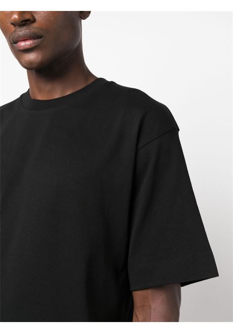 t-shirt heli uomo nera in cotone DRIES VAN NOTEN | 232-021111-7602900